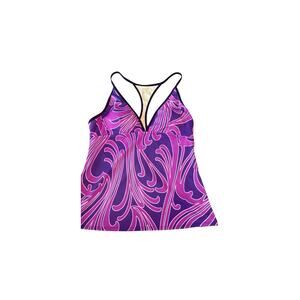 NIKE Women’s Size 12 Racerback Tankini Top Bathing Swim Suit Purple Violet